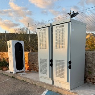 Commercial battery cabinets with EV charging infrastructure